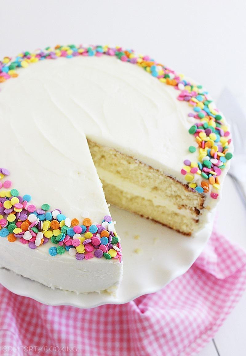 Birthday Cake Icing Recipe
 Yellow Birthday Cake with Vanilla Frosting