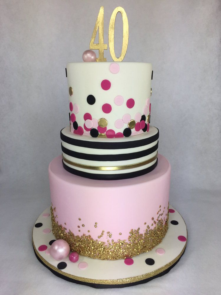 Birthday Cake Ideas For Women
 Kate Spade inspired 40th Birthday Cake by Lettherebecake Pearland Houston cakes in 2019
