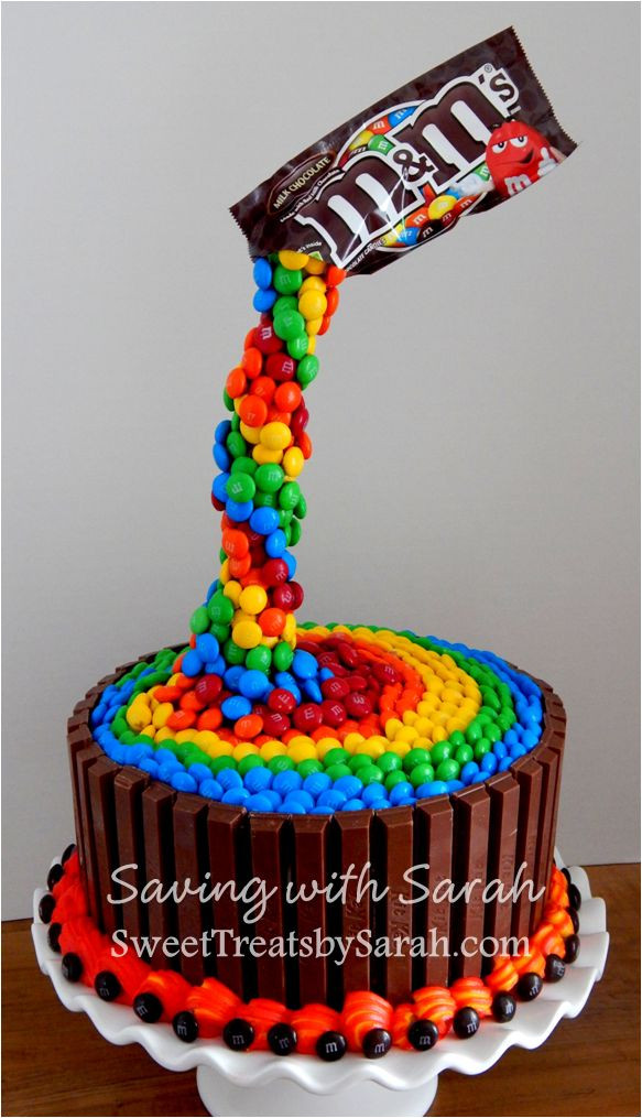 Birthday Cake M&amp;m
 174 best Cakes M&M s images on Pinterest