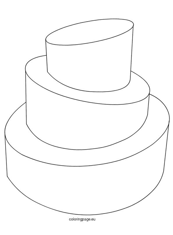 Birthday Cake Template
 Wedding Cake Template – Coloring Page