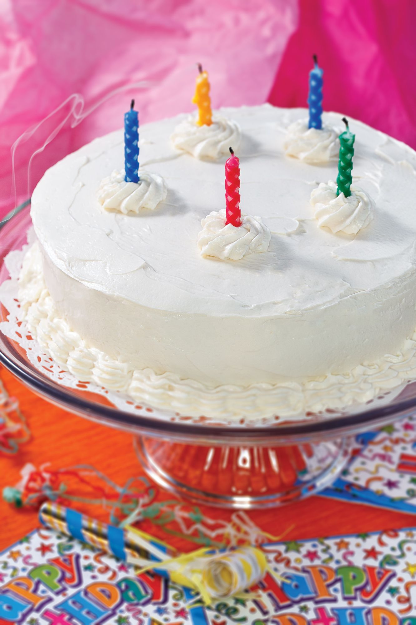 Birthday Cake Video
 CLICK PIC 2x SLOWLY for Recipe White Birthday Cake