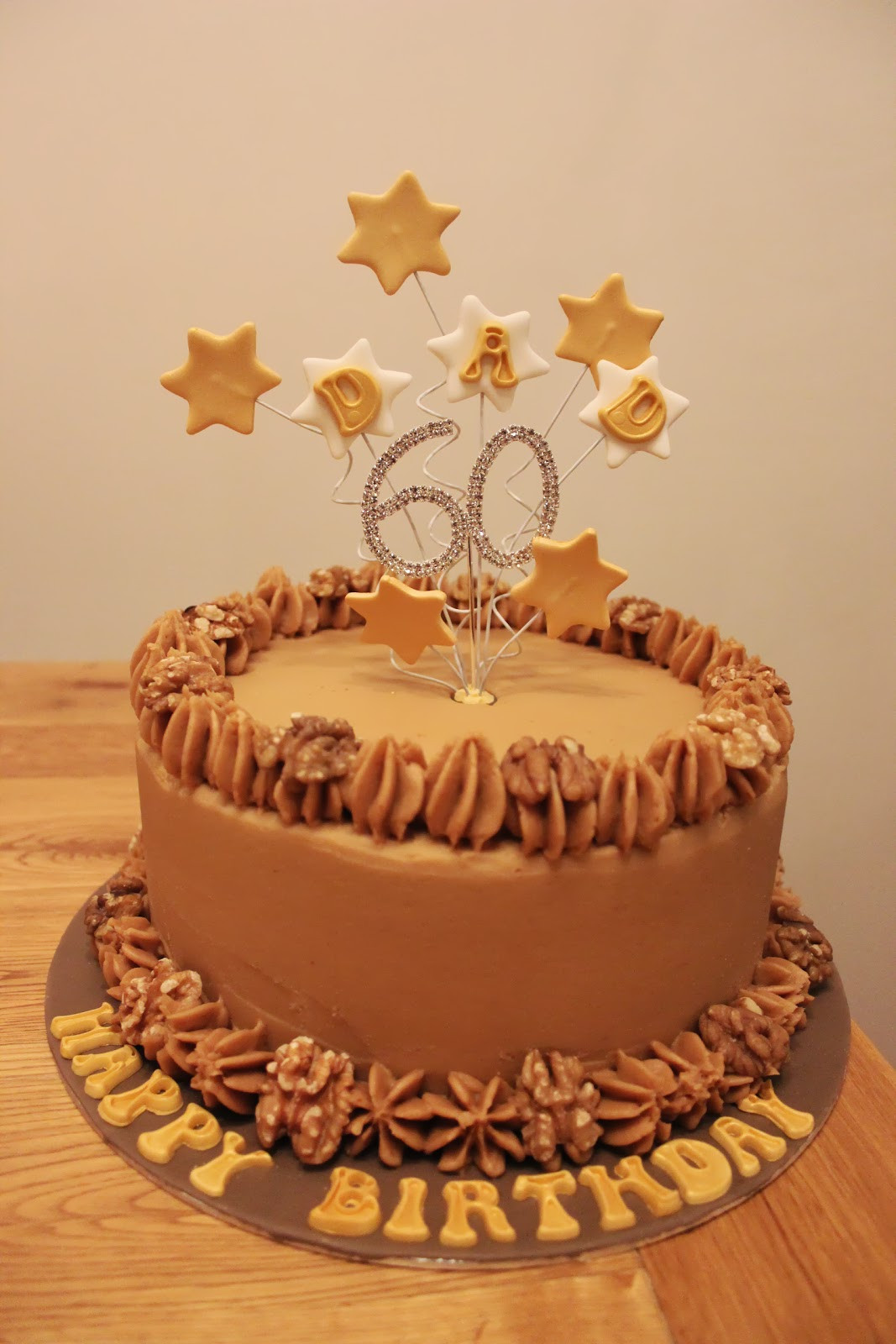 Birthday Cake Video
 Coffee & Walnut 60th Birthday Cake