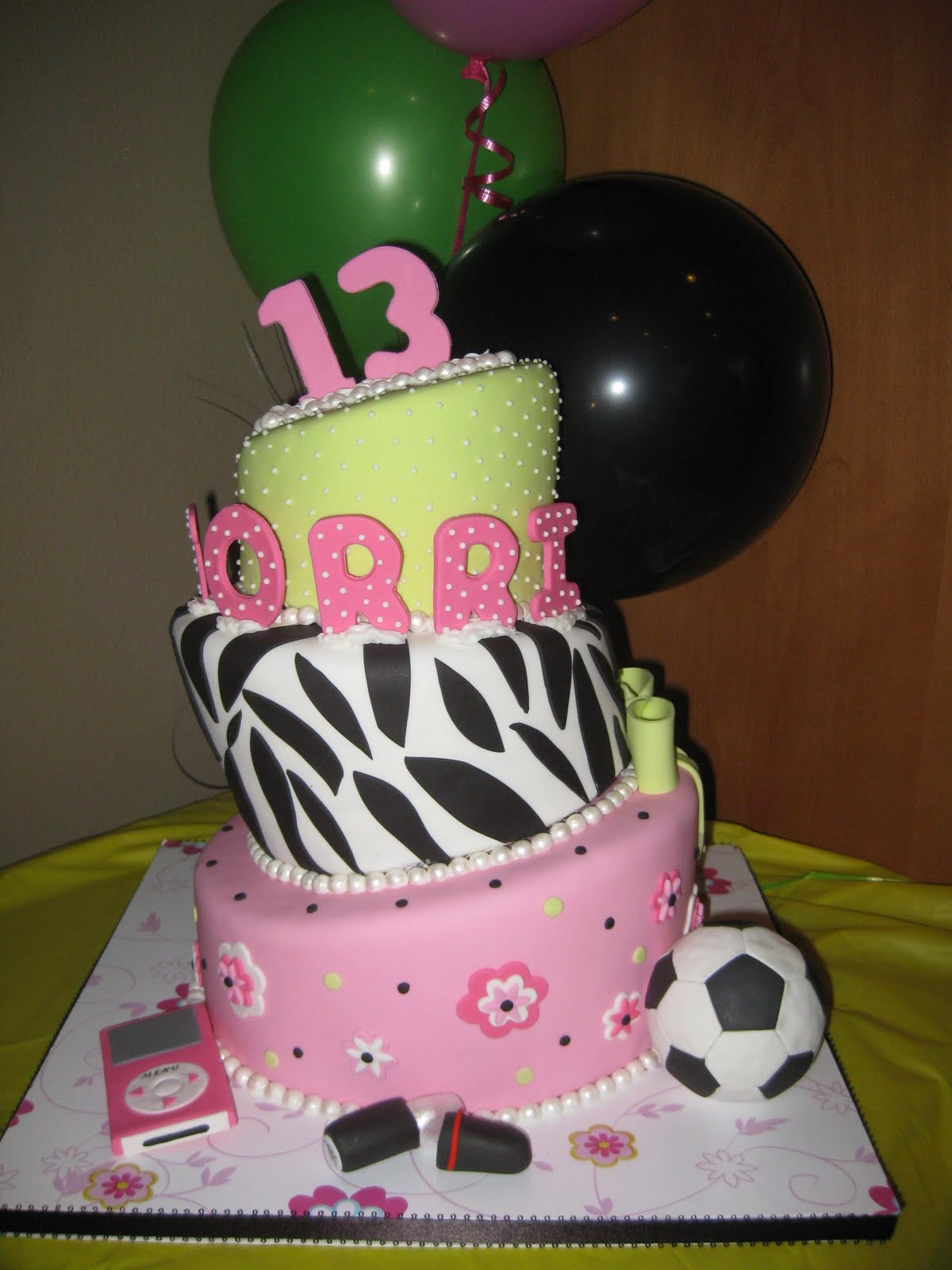 Birthday Cakes For 13 Yr Old Girl
 Sugar Chef 13TH BIRTHDAY CAKE