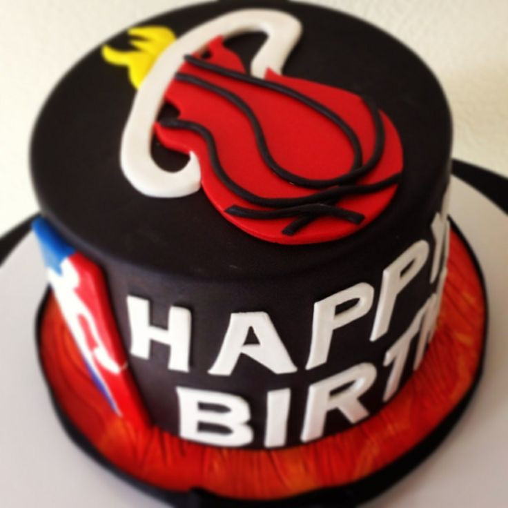 Birthday Cakes Miami
 Miami heat fan birthday cake