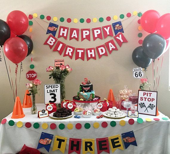 Birthday Car Decorations
 Disney Cars Theme Pit Stop Sign Pit Stop Cars Birthday