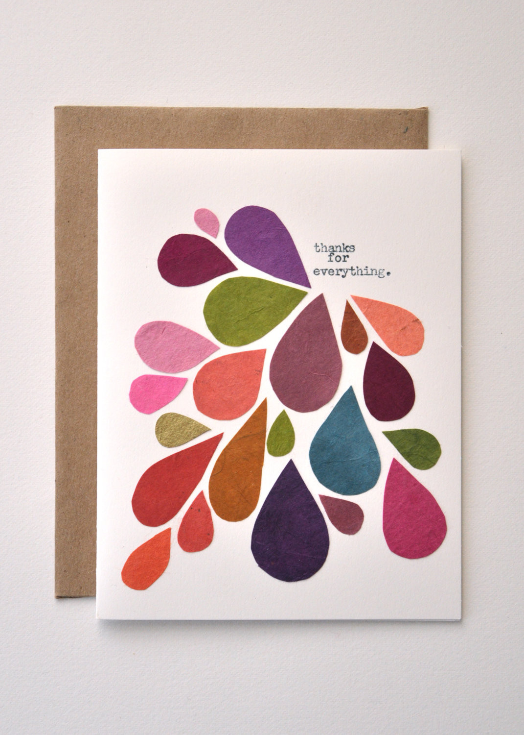 Birthday Card Designs
 Thank You Card Handmade Greeting Card Abstract Mod Fall
