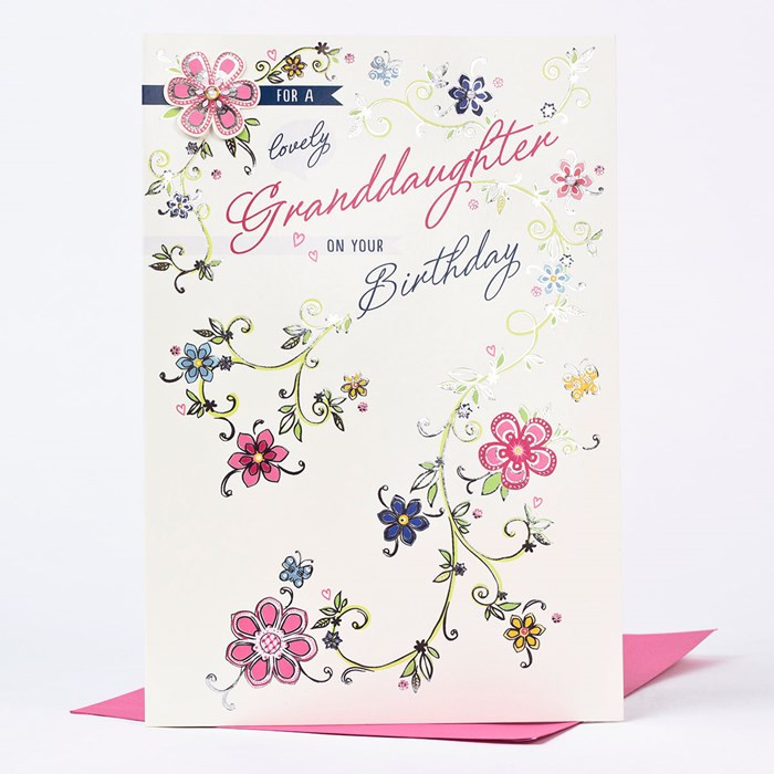Birthday Card For Granddaughter
 Birthday Card Lovely Granddaughter