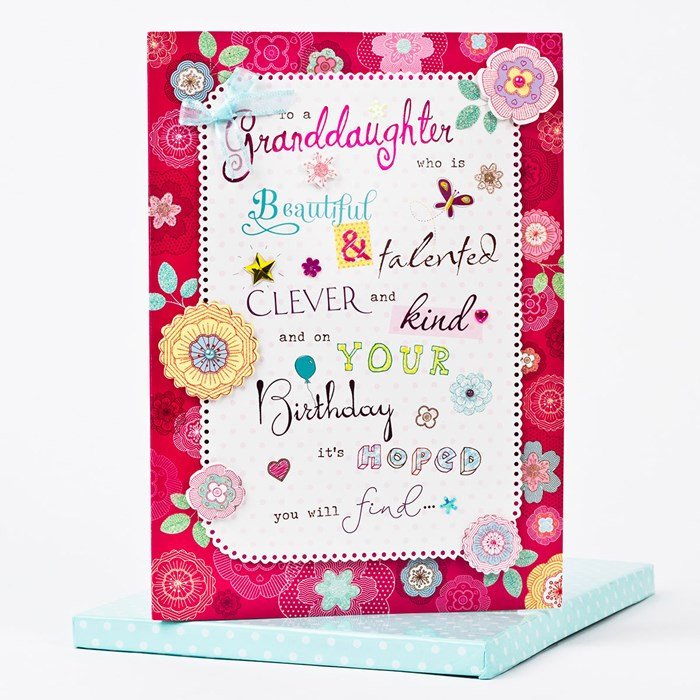 Birthday Card For Granddaughter
 Boxed Birthday Card Beautiful Granddaughter ly £1 99