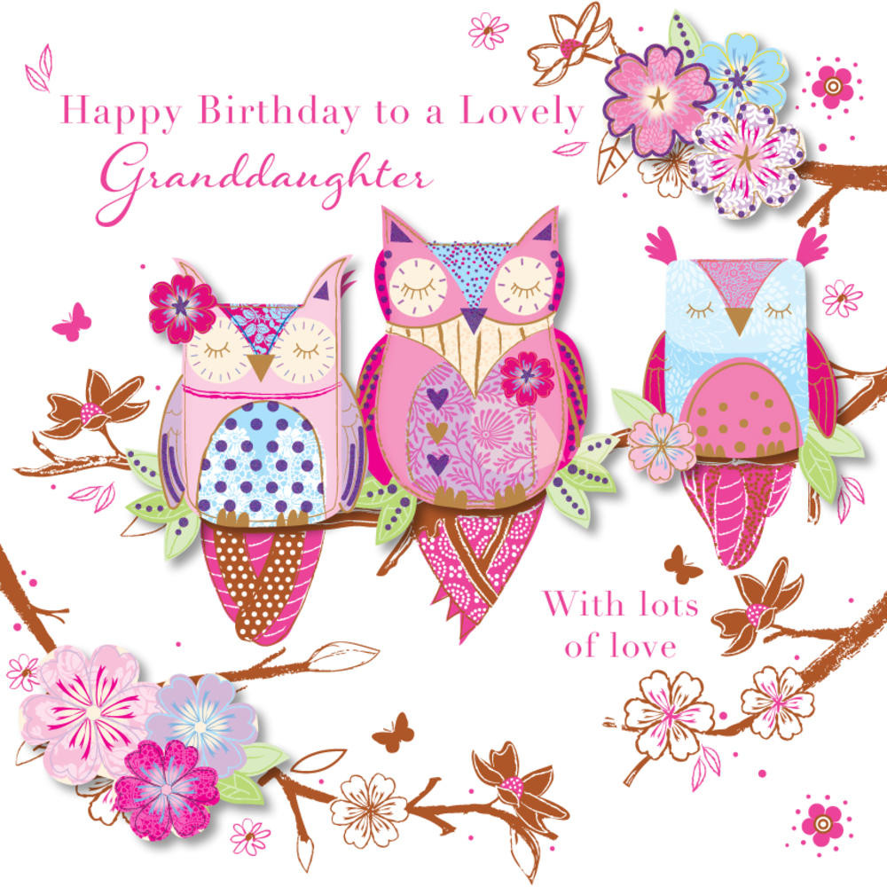 Birthday Card For Granddaughter
 Lovely Granddaughter Happy Birthday Greeting Card