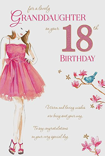 Birthday Card For Granddaughter
 Granddaughter 18th Birthday Card Amazon Kitchen & Home