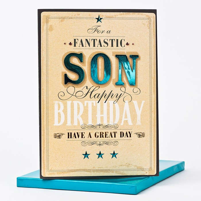 Birthday Card For Son
 Boxed Birthday Card For A Fantastic Son ly £1 99
