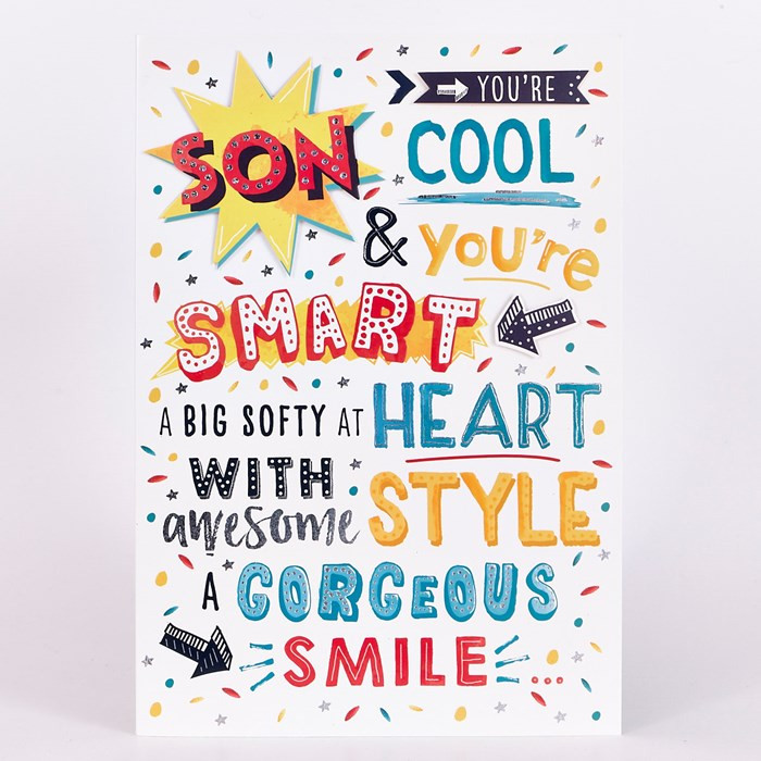 Birthday Card For Son
 Signature Collection Birthday Card Son Cool Smart £1