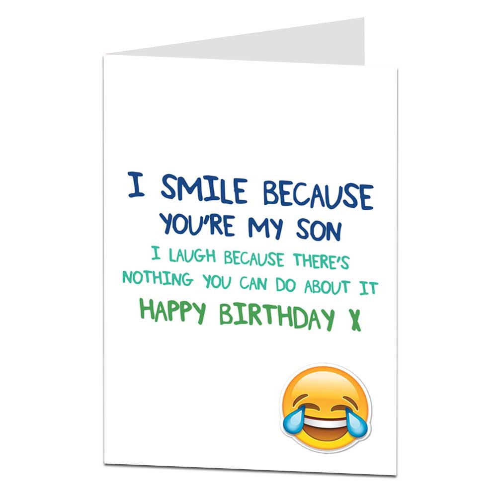 Birthday Card For Son
 Funny Happy Birthday Card For Son Perfect For 30th 40th