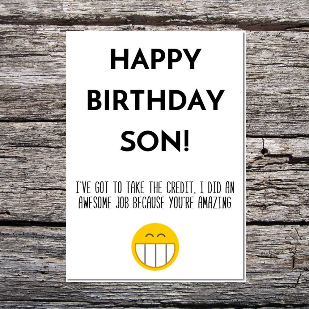 Birthday Card For Son
 son birthday card funny son birthday card funny happy