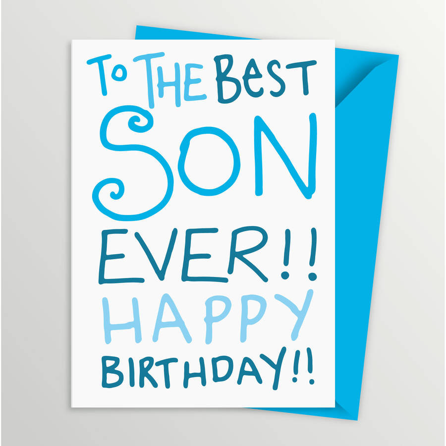 Birthday Card For Son
 birthday card for son by a is for alphabet