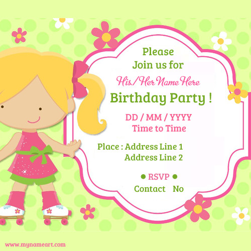 Birthday Card Invitation Maker
 inviting cards