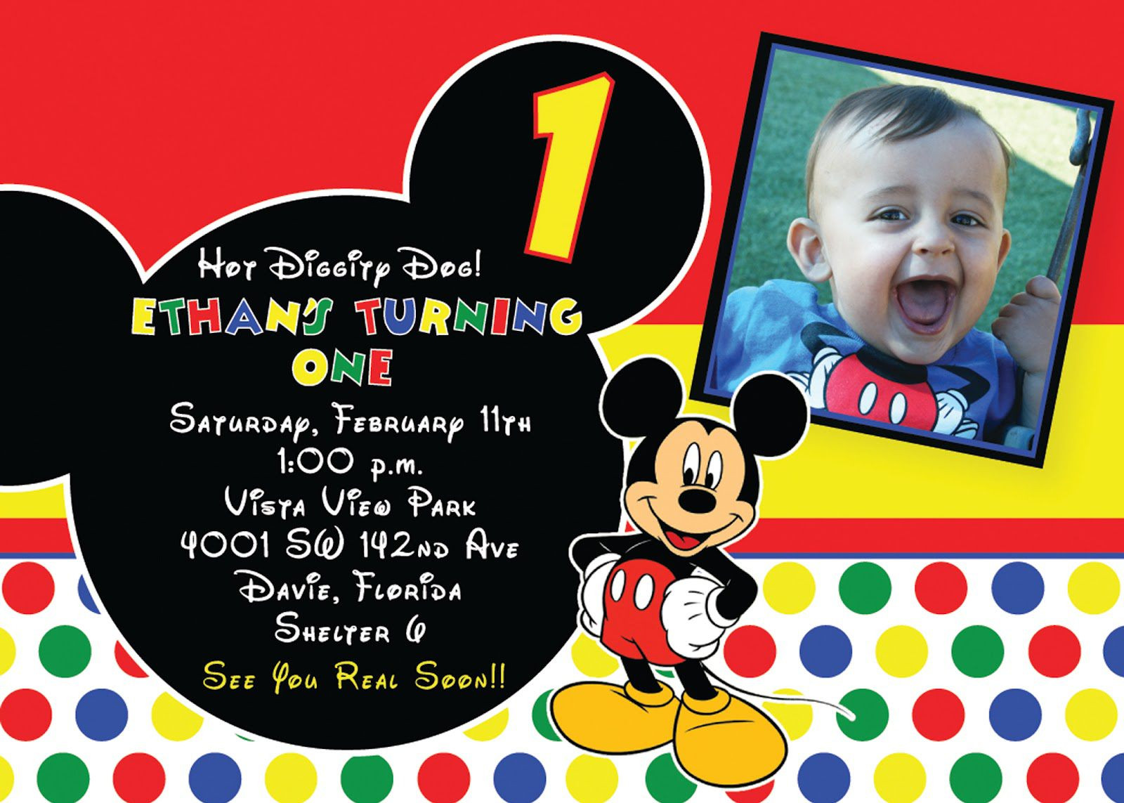 Birthday Card Invitation Maker
 Mickey Mouse Birthday Invitations Mickey Mouse Birthday