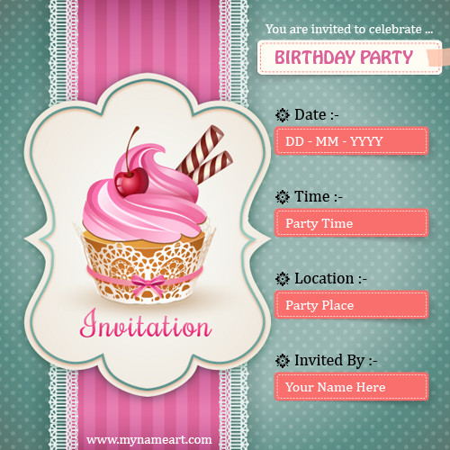 Birthday Card Invitation Maker
 Create Birthday Party Invitations Card line Free