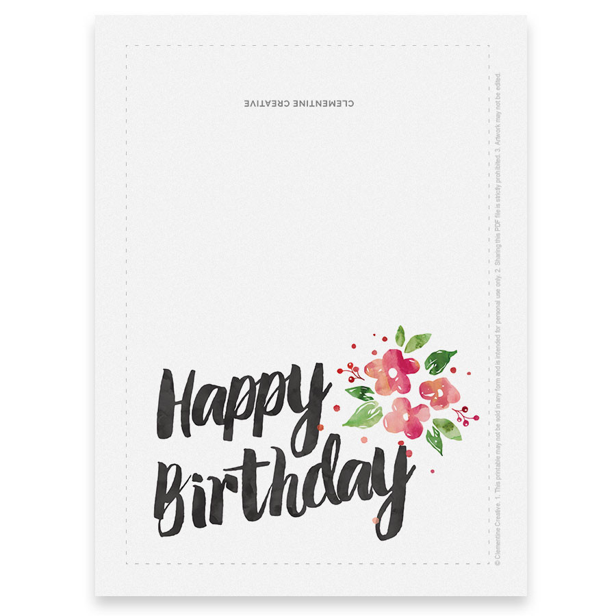 Birthday Cards Printable
 Printable Birthday Card for Her