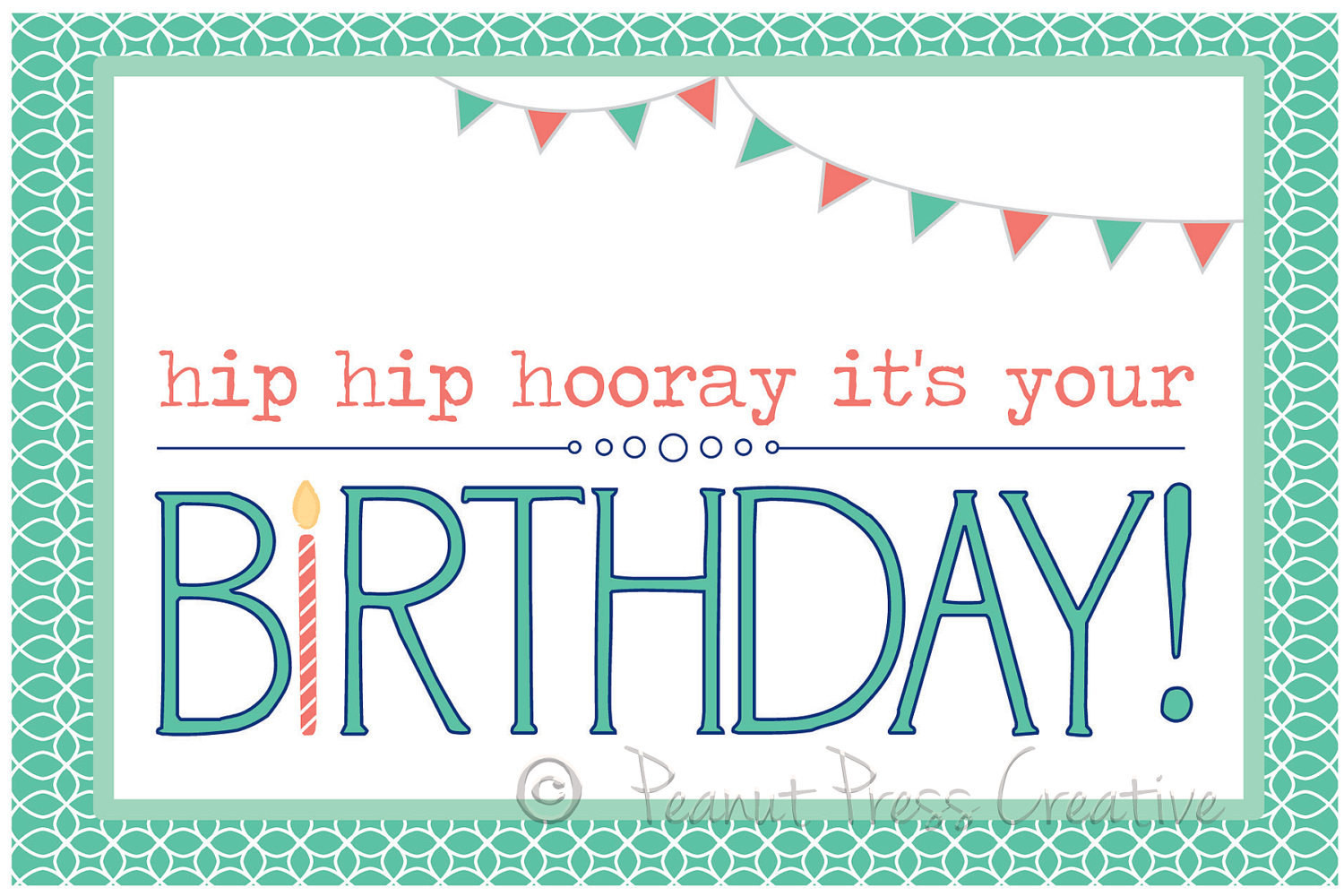 Birthday Cards Printable
 Happy Birthday Printable Card PDF by PeanutPressCreative