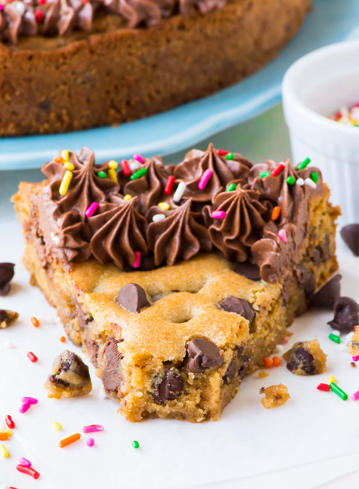 Birthday Cookie Cake Recipe
 Chocolate Chip Cookie Cake Recipe with Chocolate Fudge