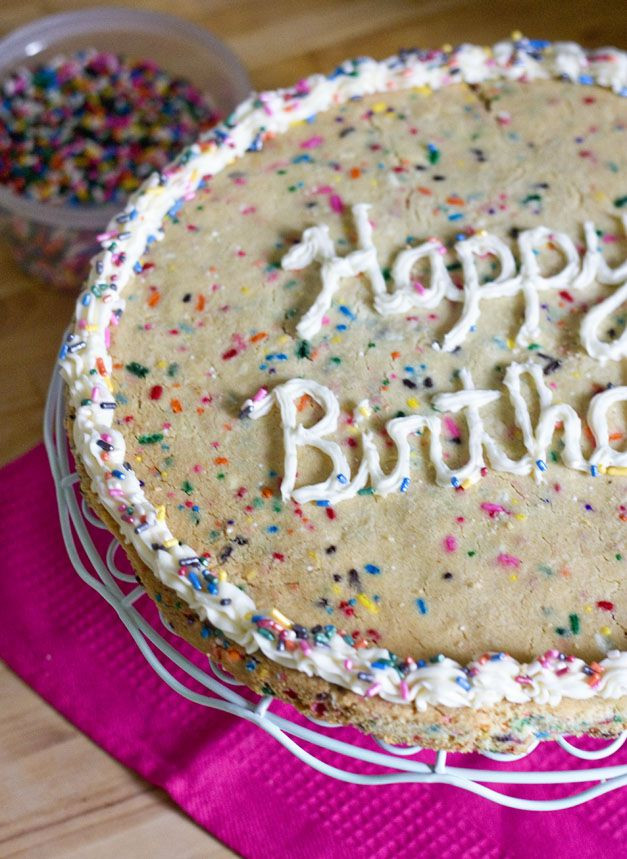 Birthday Cookie Cake Recipe
 1000 images about Birthday Cookie Cakes on Pinterest