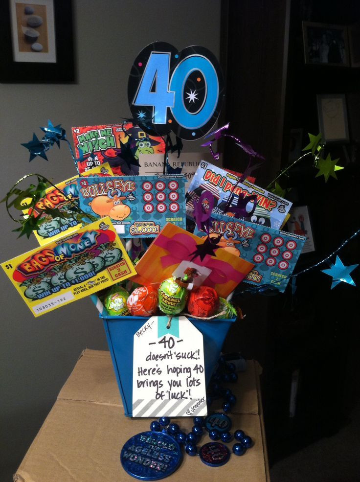 Birthday Gift Baskets For Her
 Image result for 40 lotto t basket Birthday