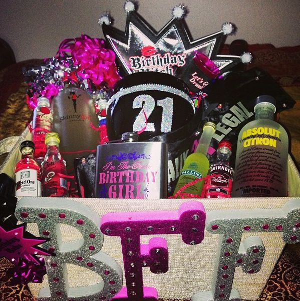 Birthday Gift Baskets For Her
 The basket I made my bestfriend for her 21st birthday