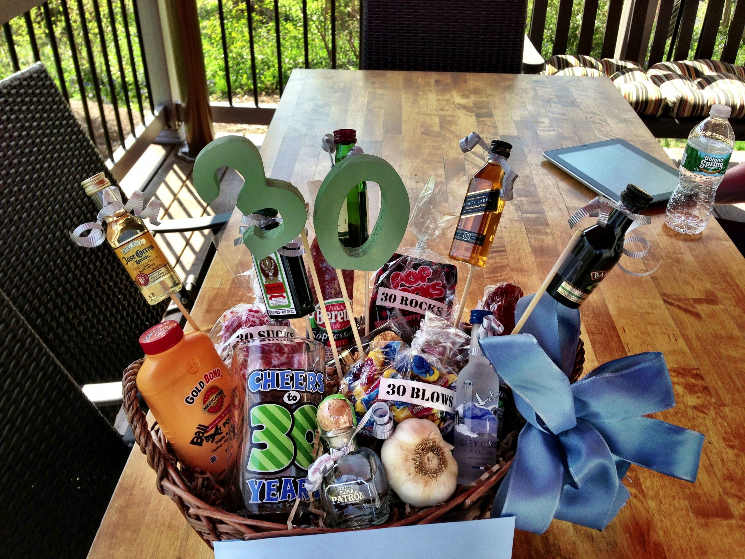 Birthday Gift Baskets For Him
 30th Birthday Gift Basket for him my italian cousin