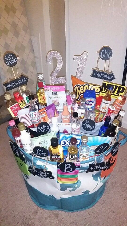 Birthday Gift Baskets For Him
 21st Birthday Basket