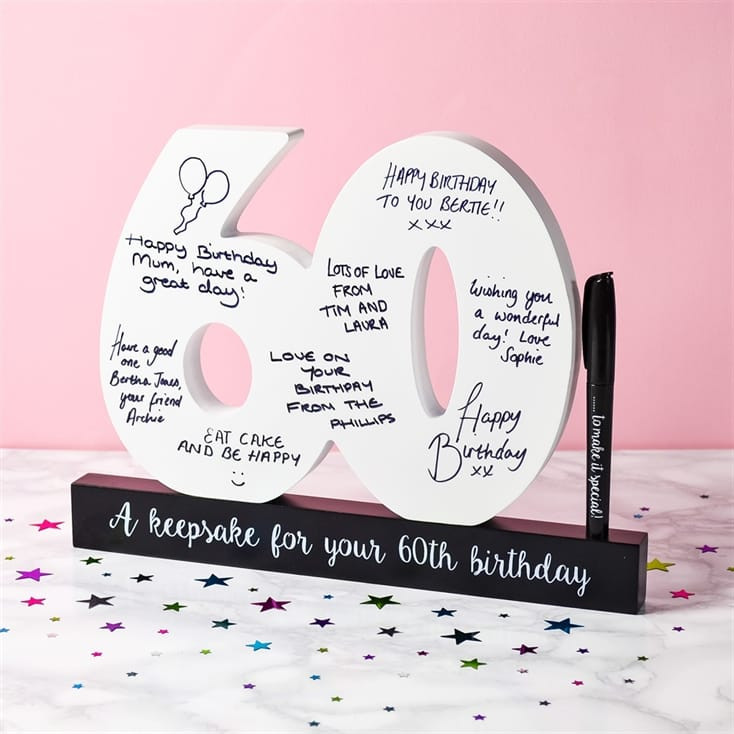 Birthday Gift Ideas For 60 Year Old Woman
 60th Birthday Signature Number