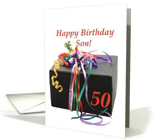 Birthday Gift Ideas For Son Turning 21
 Son 50th birthday t with ribbons card