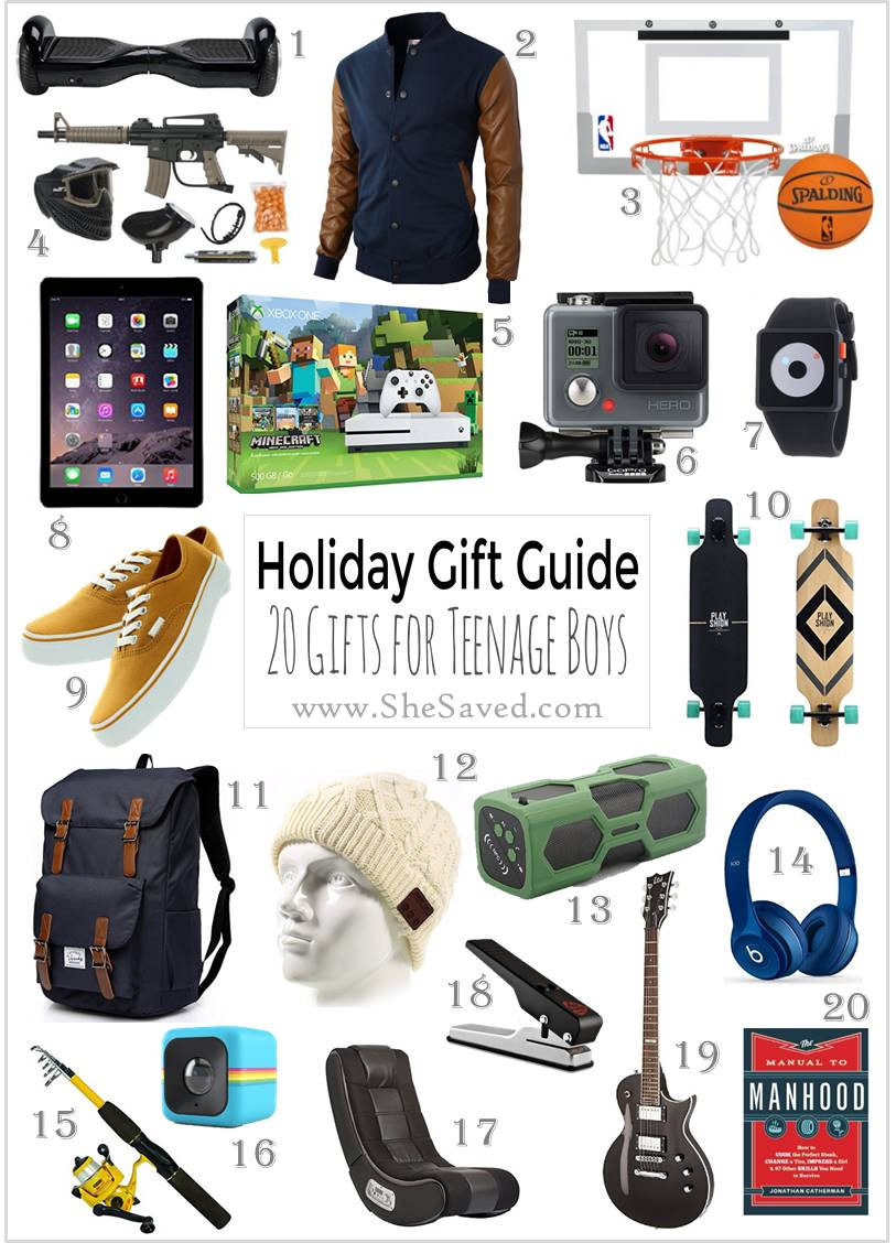 Birthday Gifts For Teen Boys
 HOLIDAY GIFT GUIDE Gifts for Teen Boys SheSaved