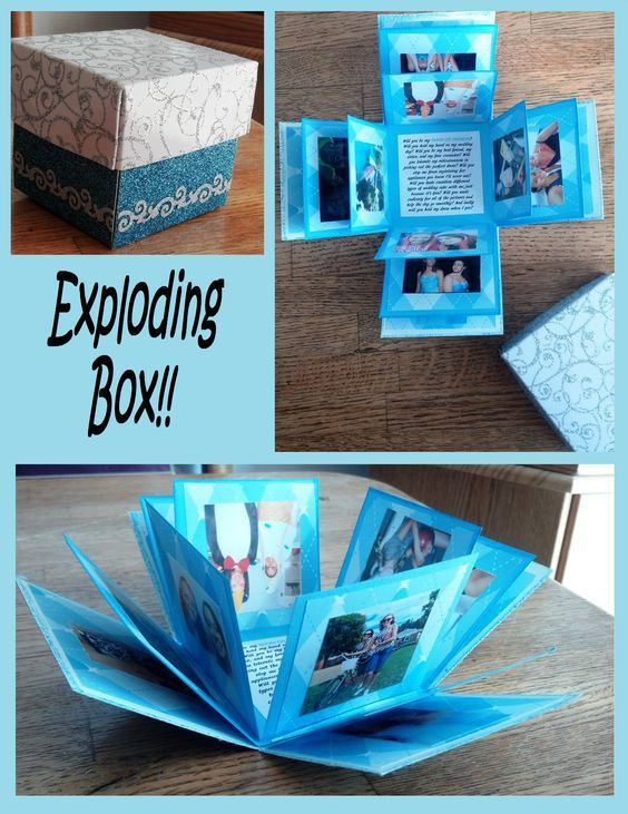 Birthday Gifts Pinterest
 Lovely exploding photo box als Geschenke Karton evtl