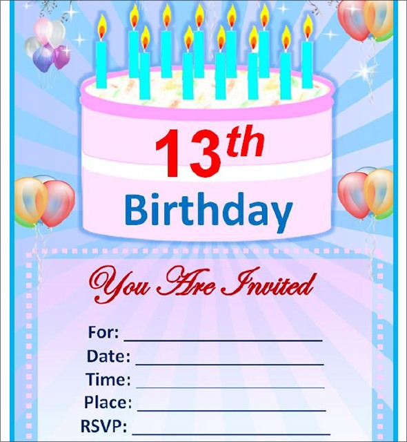 Birthday Invitation Template Word
 Sample Birthday Invitation Template 40 Documents in PDF