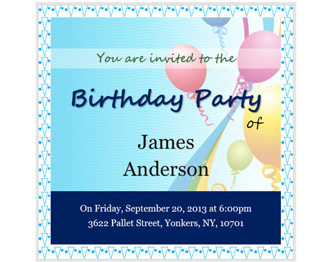 Birthday Invitation Template Word
 13 Free Templates for Creating Event Invitations in