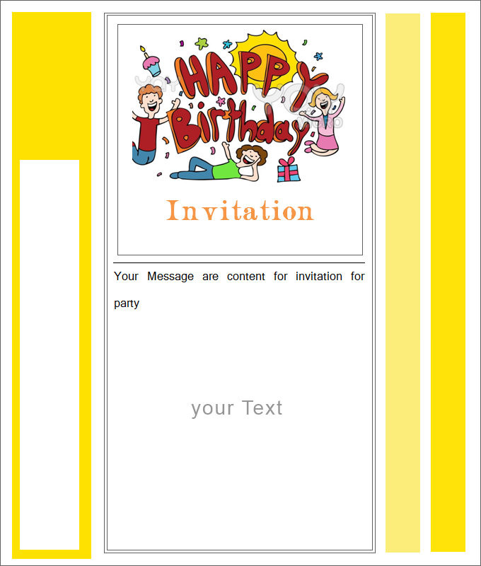 Birthday Invitation Templates Free Download
 27 Best Blank Invitation Templates PSD AI