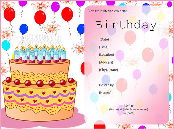 Birthday Invitation Templates Free Download
 50 Microsoft Invitation Templates Free Samples