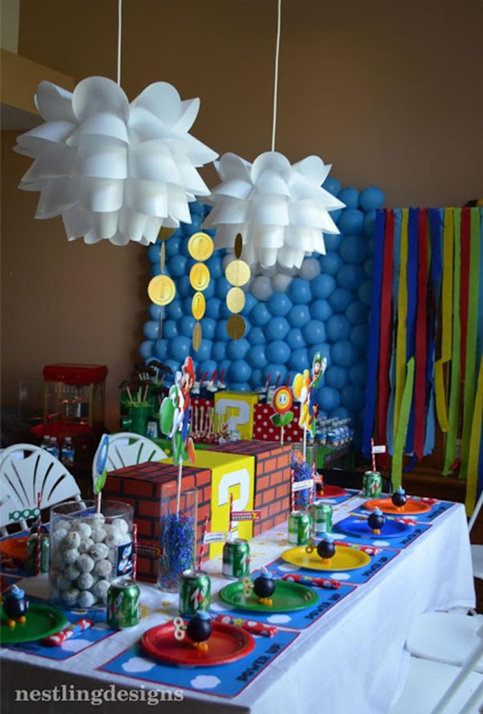Birthday Party Decorators
 Kara s Party Ideas Super Mario Party Planning Ideas Cake
