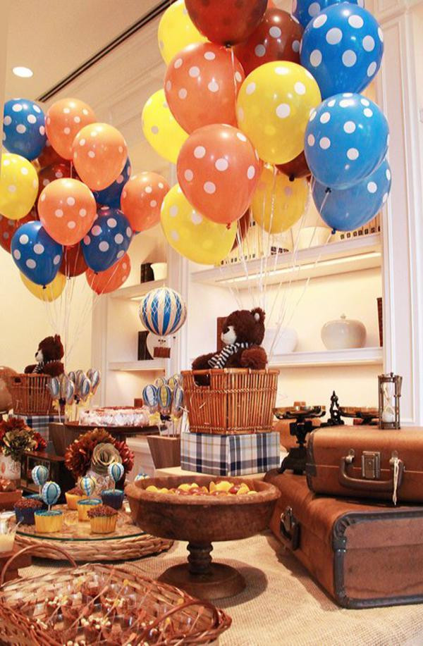 Birthday Party Decorators
 Kara s Party Ideas Vintage Hot Air Balloon 1st Birthday