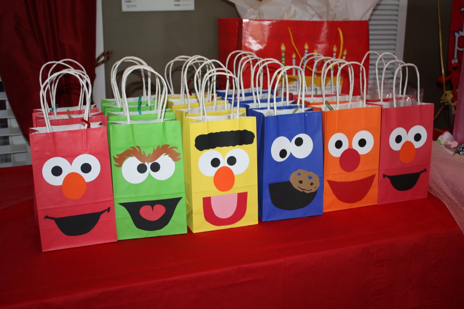 Birthday Party Gift Bag Ideas
 Buggy s Basement Elmo Birthday Party