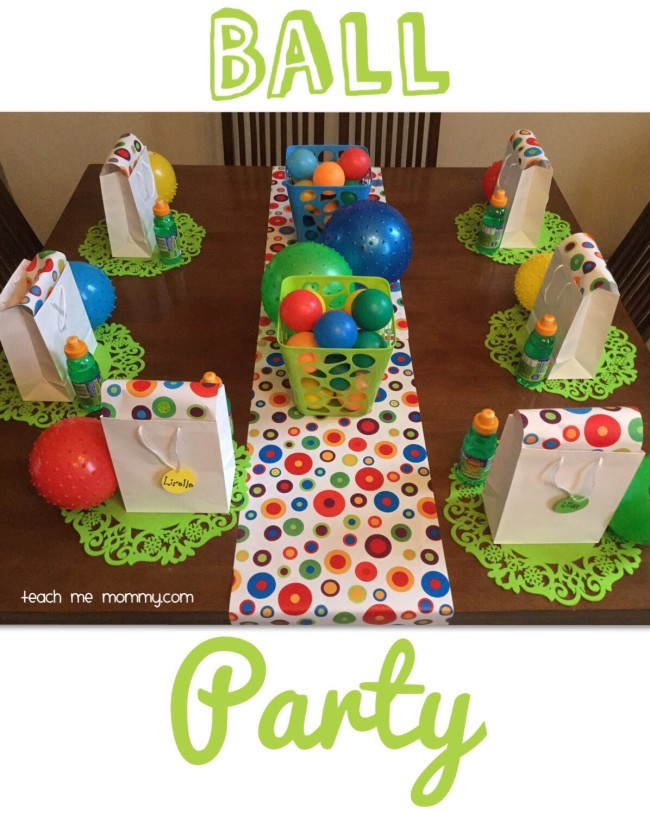 Birthday Party Ideas For 2 Year Old
 Ball Themed Party for a 2 Year Old Teach Me Mommy