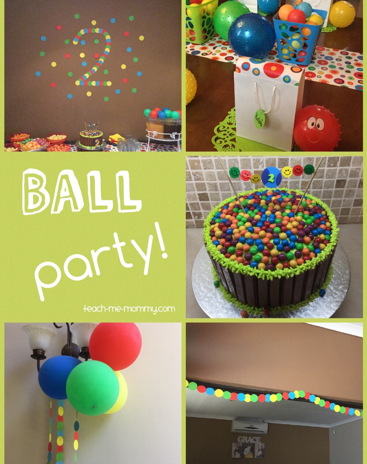 Birthday Party Ideas For 2 Year Old
 Ball Themed Party for a 2 Year Old Teach Me Mommy