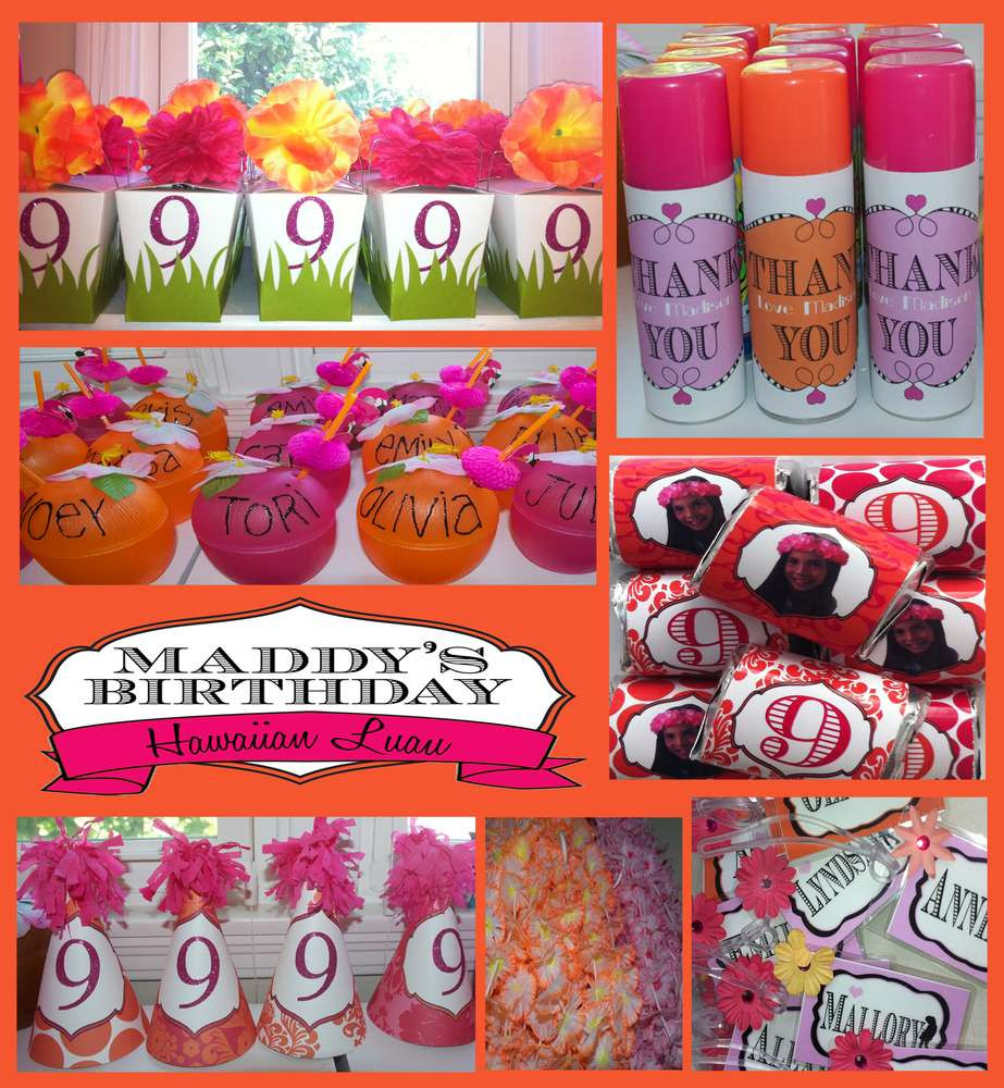 Birthday Party Ideas For 9 Year Old Daughter
 hawaiian party Birthday Party Ideas