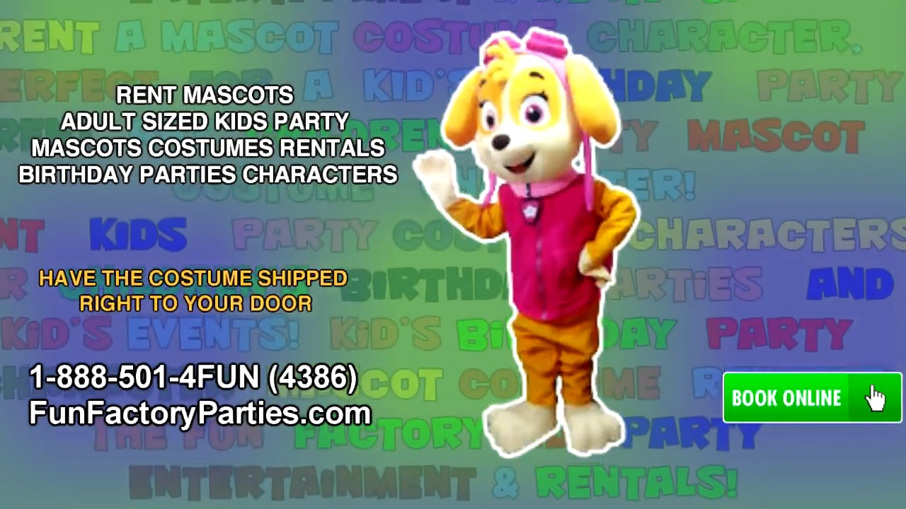 Birthday Party Rentals For Kids
 RENT MASCOTS ADULT SIZED