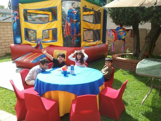 Birthday Party Rentals For Kids
 superman theme birthday party table set up decoration