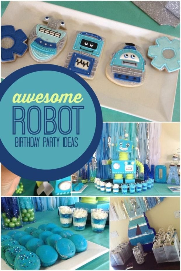 Birthday Party Supplies For Boys
 A Boy s Robot Themed Birthday Party Spaceships and Laser