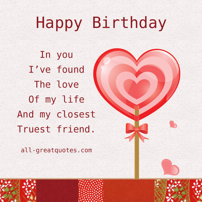 Birthday Quotes For My Love
 I Found The Love My Life Quotes QuotesGram