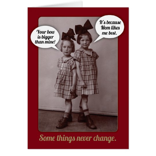 Birthday Quotes For Sister Funny
 Funny Vintage 1920s Older Sister Birthday Card