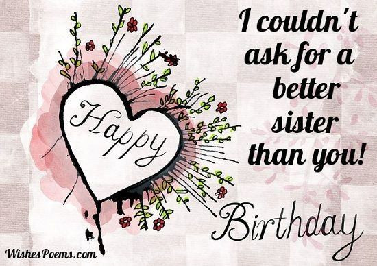 Birthday Quotes For Younger Sister
 I want to wish my younger sister a happy birthday in a